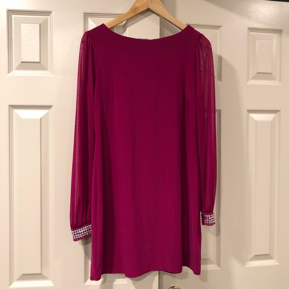 BILLIE & BLOSSOM pink a-line mini dress - UK 14 - Picture 1 of 8